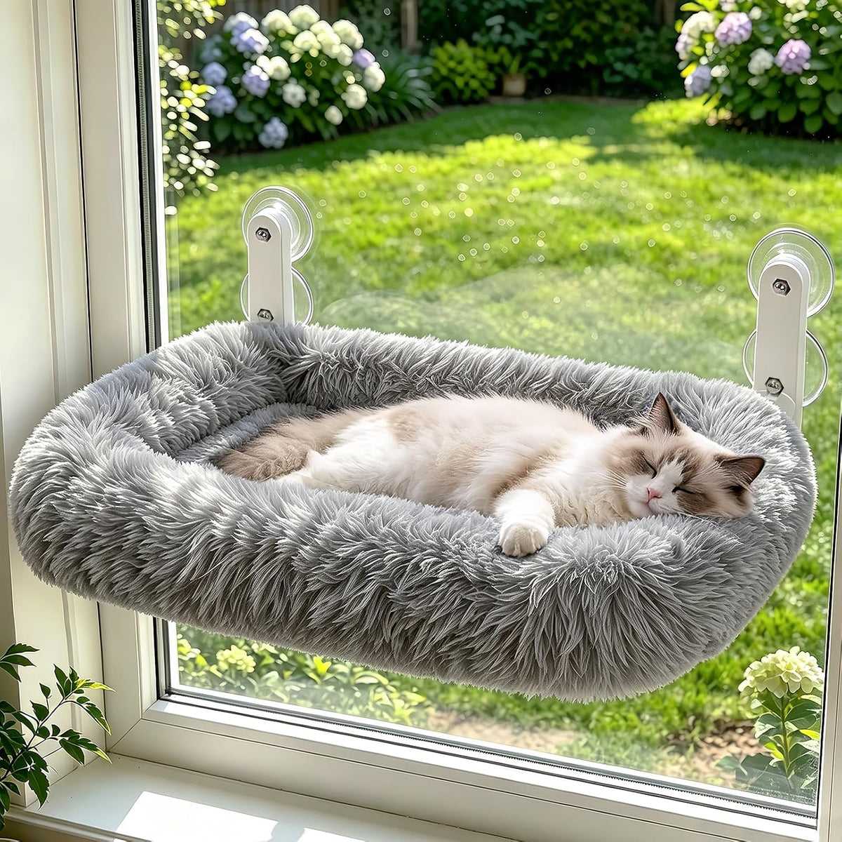 Foldable Cat Window Perch - Gray / 26.7''x18''