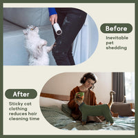 Sticky Hair Cat Clothes, Prevent Loss Pajamas - Small / Green - image 3