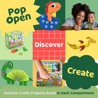 Mumaloo Arts and Crafts Kit for Kids, 10 Projects Ages 4, 8 - Dinosaur - image 3