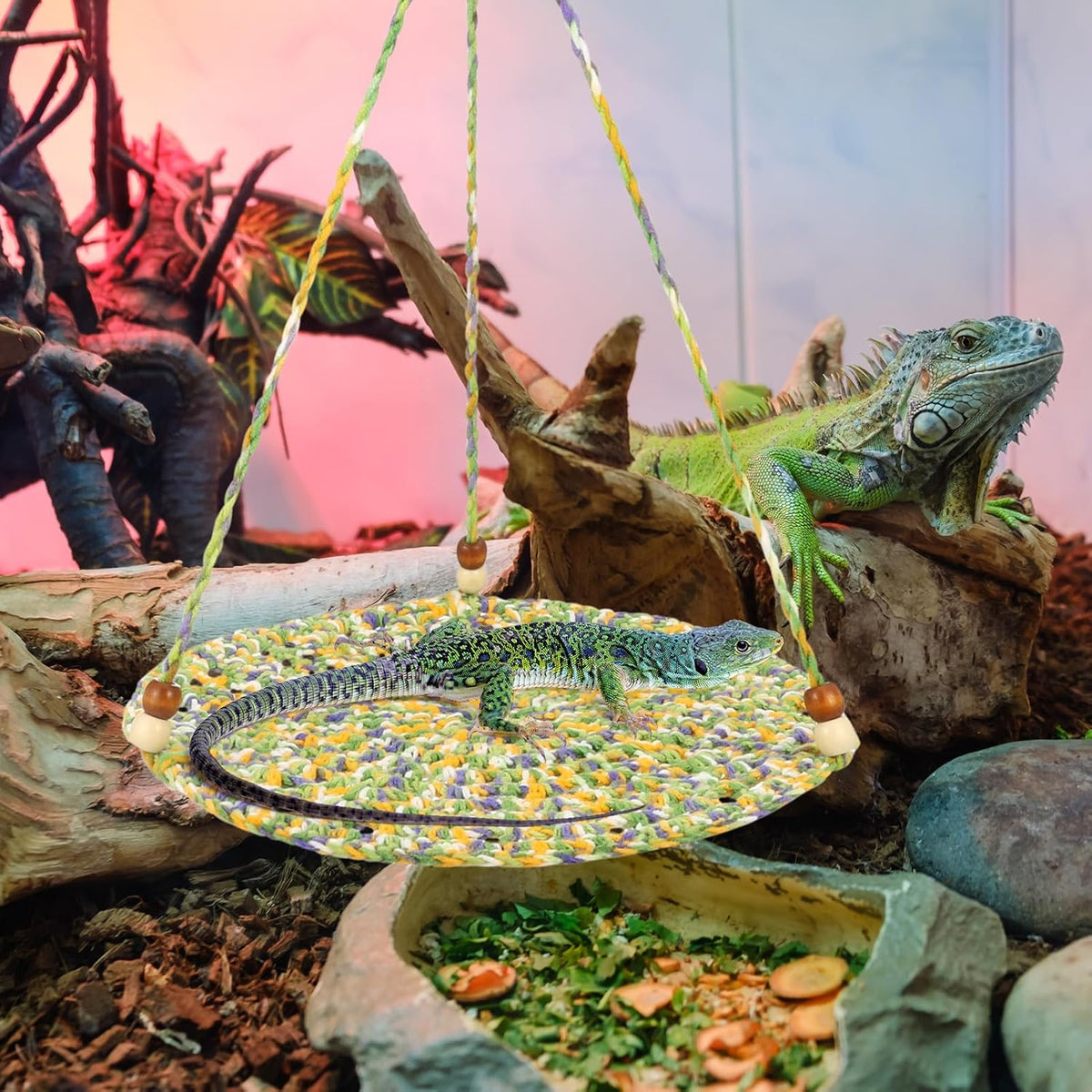 Jspupifip Reptile Hammock Bearded Dragon Accessories Hanging Hammock - image 4