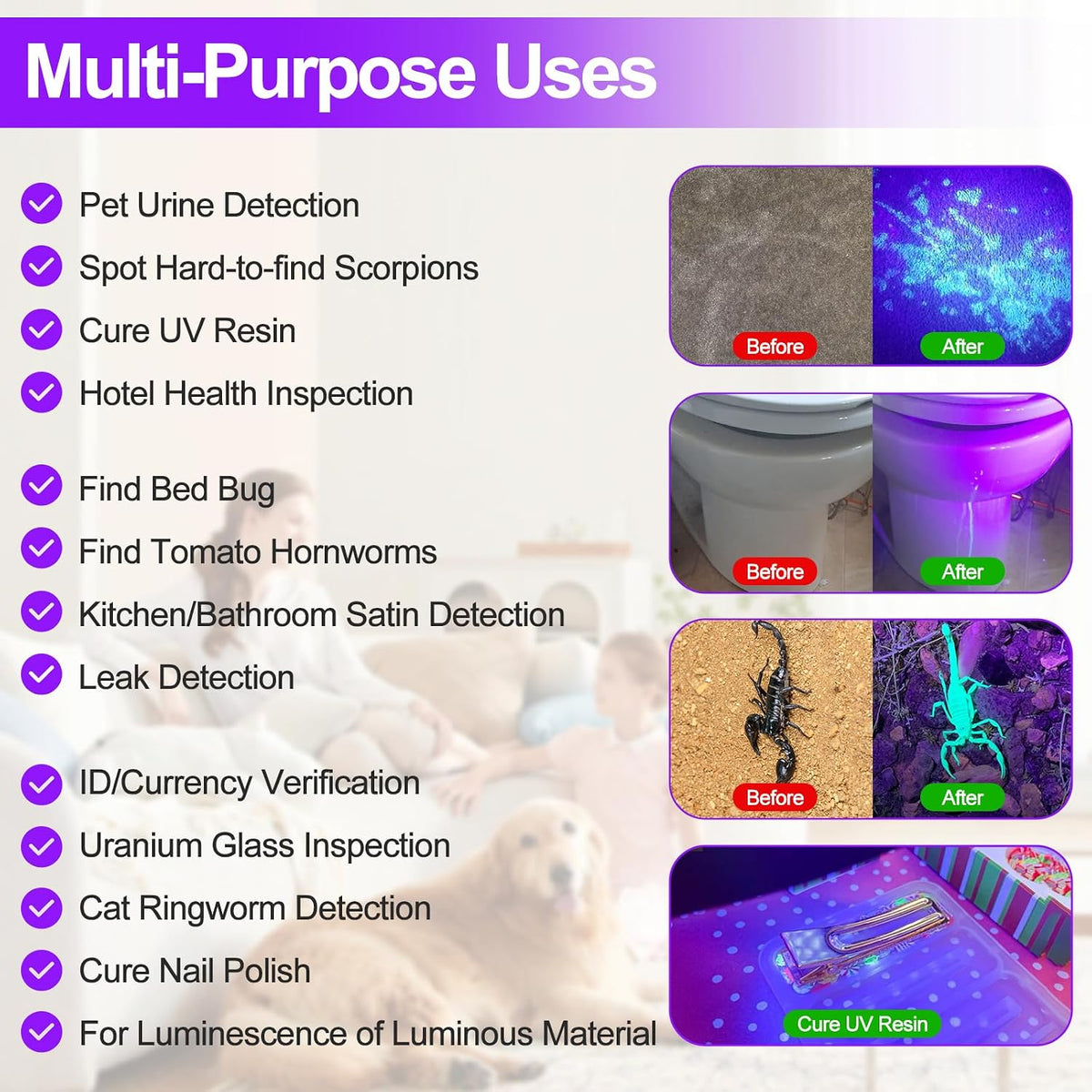 Black Light UV Light Flashlight - 21 LED - image 2