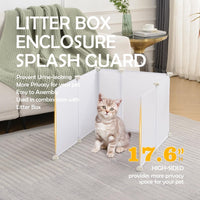 MEEXPAWS Cat Litter Box Enclosure, Splash Guard - XL - L27.9"×W21.5"×H17.6" - image 2