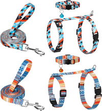 2 Pack Cat Harness and Leash with Collar Set - Bohemia