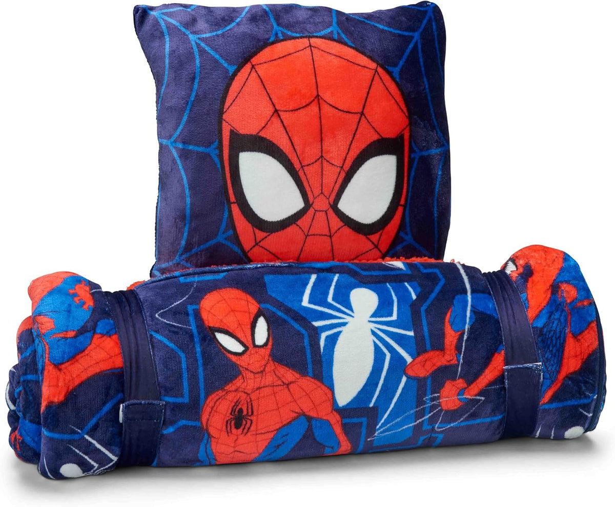 Northwest Silk Touch Sherpa Slumber Bag - Fearless Spidey / 27" x 56" - image 4