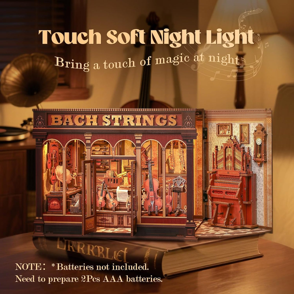 Cutefun Book Nook Kit, Bach Strings Musical Instrument Store - Bach Strings - image 3