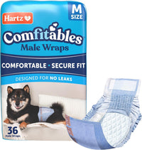 Hartz Comfitables Disposable Male Dog Wraps Stretchy Waistband - Value Pack / Medium