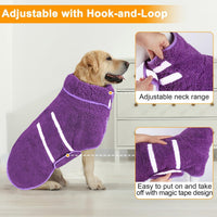 Unicorn Catcher Dog Bathrobe Super Absorbent Quick Drying Robe - XX-Large / Purple - image 2
