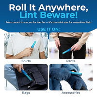 PetLovers EzRoll Reusable Lint Roller - Sticky for Life & Multi-Purpose Pet Hair, Dust, & Lint Remover for Clothing, Upholstery, & Cars - Sustainable, Washable & Efficient