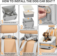 PETSFIT Small Dog Car Seat - Grey - image 2