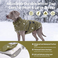Dog Winter Jacket, Dog Windproof Reflective Jacket for Golden Retriever – Essentials for Dogs - ArmyGreen / XXX-Large - image 2