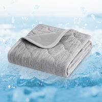 Cozy Bliss Leakproof Cooling Blanket for Medium Dogs – Q-Max>0.4, Durable & Washable Dog Cooling Mat for Hot Weather, Soft Pet Throw & Couch Protector for Dogs & Cats, 30x40 Inch, Heather Silver Grey