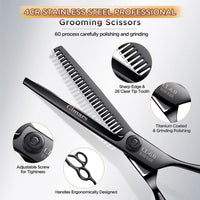 Gimars Titanium Coated Professional 6 in 1 4CR Stainless Steel Dog - 7inch Round Tip 6 in 1 Professional - image 2