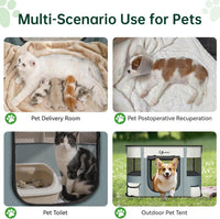 Siedihit 31" Dog Playpen, Cat Puppy Pen - Medium / Grey - image 3