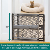 MYPET Paws Portable Pet Gate: 26-40" Wide Expandable - Fieldstone - image 2