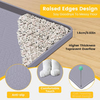 Silicone Cat Litter Mat with Toy, Waterproof - Grey - image 3