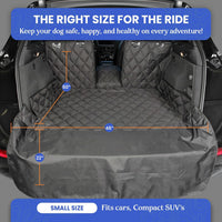 4Knines SUV Cargo Liner for Dogs, Fold Down Seats, Black Large – Essentials for Dogs - Black / Small - image 4