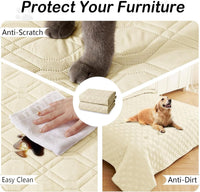 Waterproof Dog Bed Blanket - Beige+beige / Geometric / 40x50 Inch - image 4