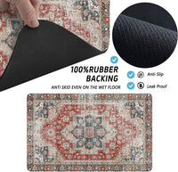 Dog Food Mat for Floors, Absorbent Pet Cat Food Bowl Mat - Bohemia 6 / 32"L x 17"W - image 4
