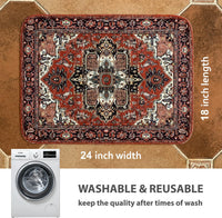 Washable Pee Pads for Dogs, Stylish - 18x24 Inch (Pack of 2) / Red/Rect - image 2