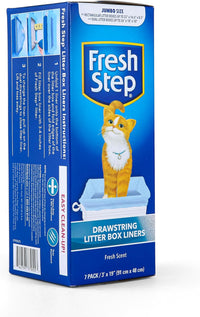 Fresh Step Drawstring Cat Litter Box Liners, Scented - Fresh Scent / 7 Count (Pack of 2) / Jumbo - image 3