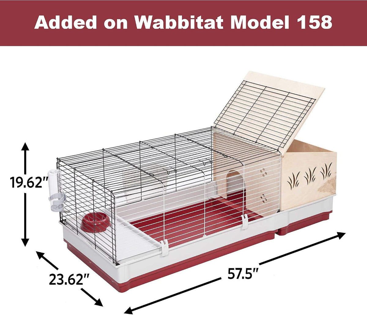 Midwest Homes for Pets Deluxe Rabbit & Guinea Pig Cage - Black / Standard Hutch Extension - image 4