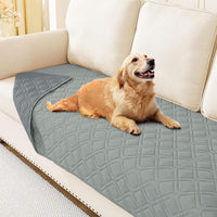 Waterproof Dog Bed Blanket - Grey+dark Grey / Geometric / 30x70 Inch