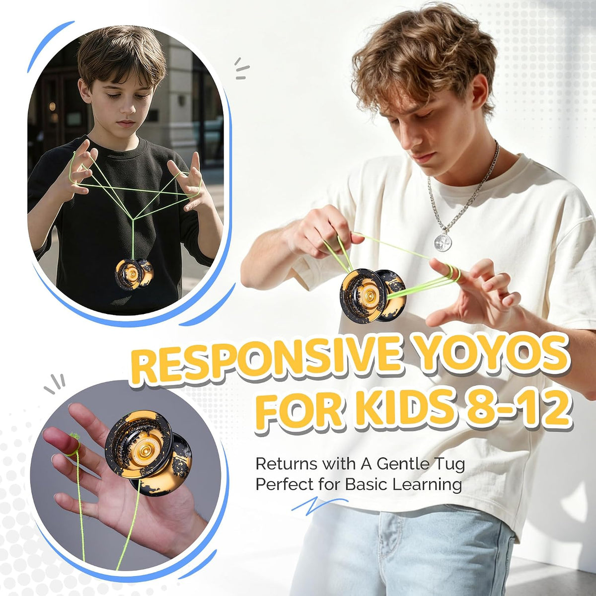 MAGICYOYO N11 Metal Yoyo Professional Responsive & Unresponsive Trick - Black golden - image 2