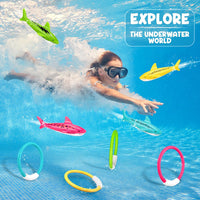 Korlon Tec Pool Toys for Kids Ages 4-8-12 - rings and sharks - image 2