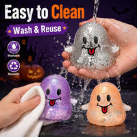 New 6 Packs-Halloween Squishies Toys Slow Rising - 3pc Ghost - image 4