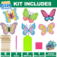 Labeol Diamond Art Kits for kids 5D Diamond Creat Your Own GEM - butterfly - image 2