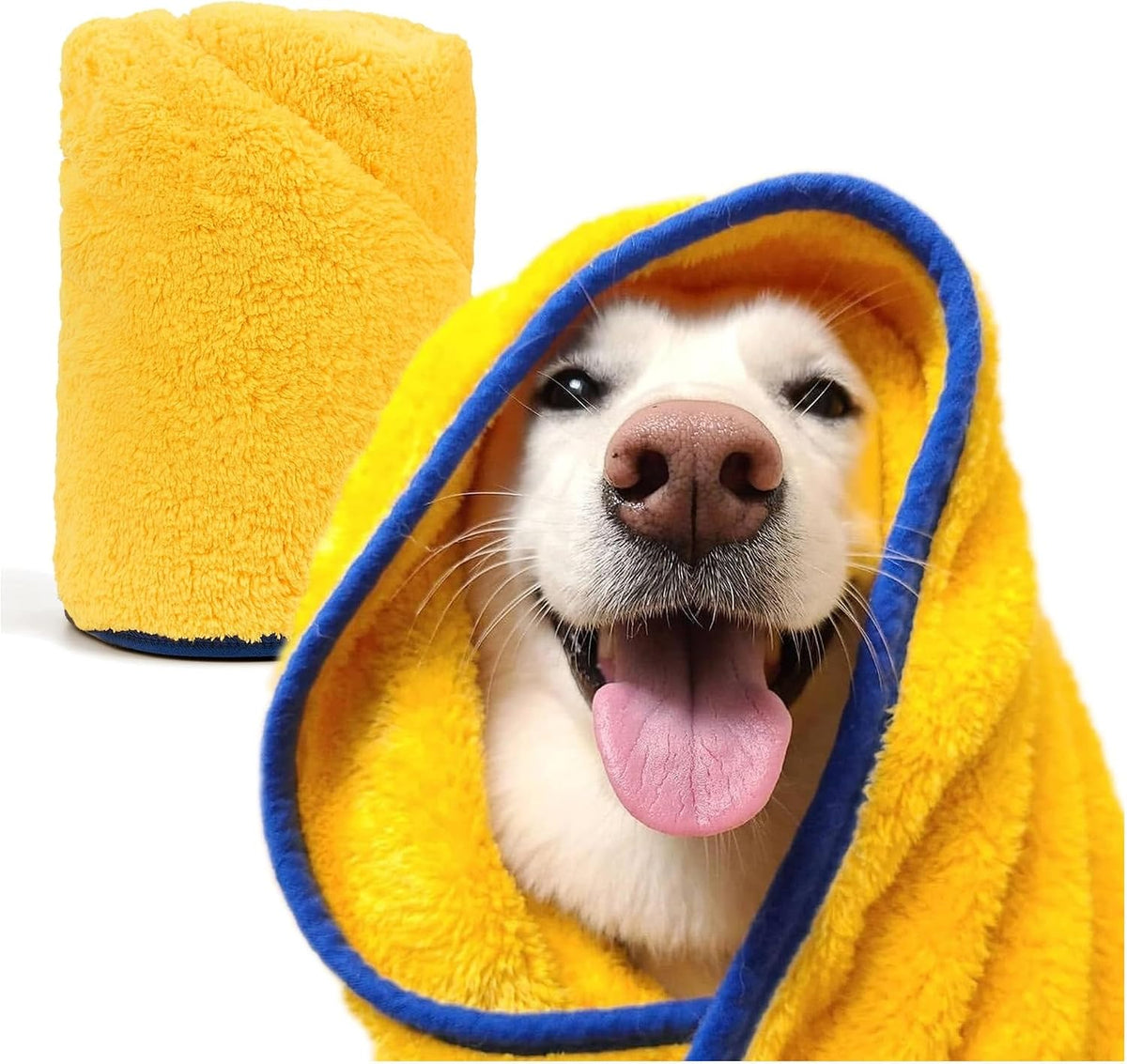 Ultra Absorbent Pet Towel, Quick-Drying - Yellow / Large