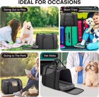 JUNGYOUN Premium Cat Carrier - Dark Grey / 17.5"L x 12.4"W x 13.5"H - image 2