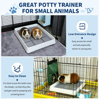 FHTONGE Extra Large Rabbit Litter Box Training Tray with Large Steel - 14.6x12x2.6"(40x30x6cm) / Only 0.4" PP Grids - image 4