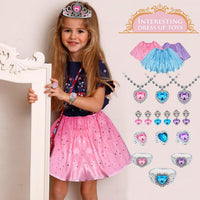 Mrabbitoo princess dress up set with tulle skirts, play heels, crowns and jewelry - view 4
