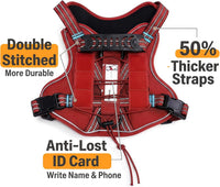 Dog Harness and Leash Set for Large Dogs - Red / M - image 4