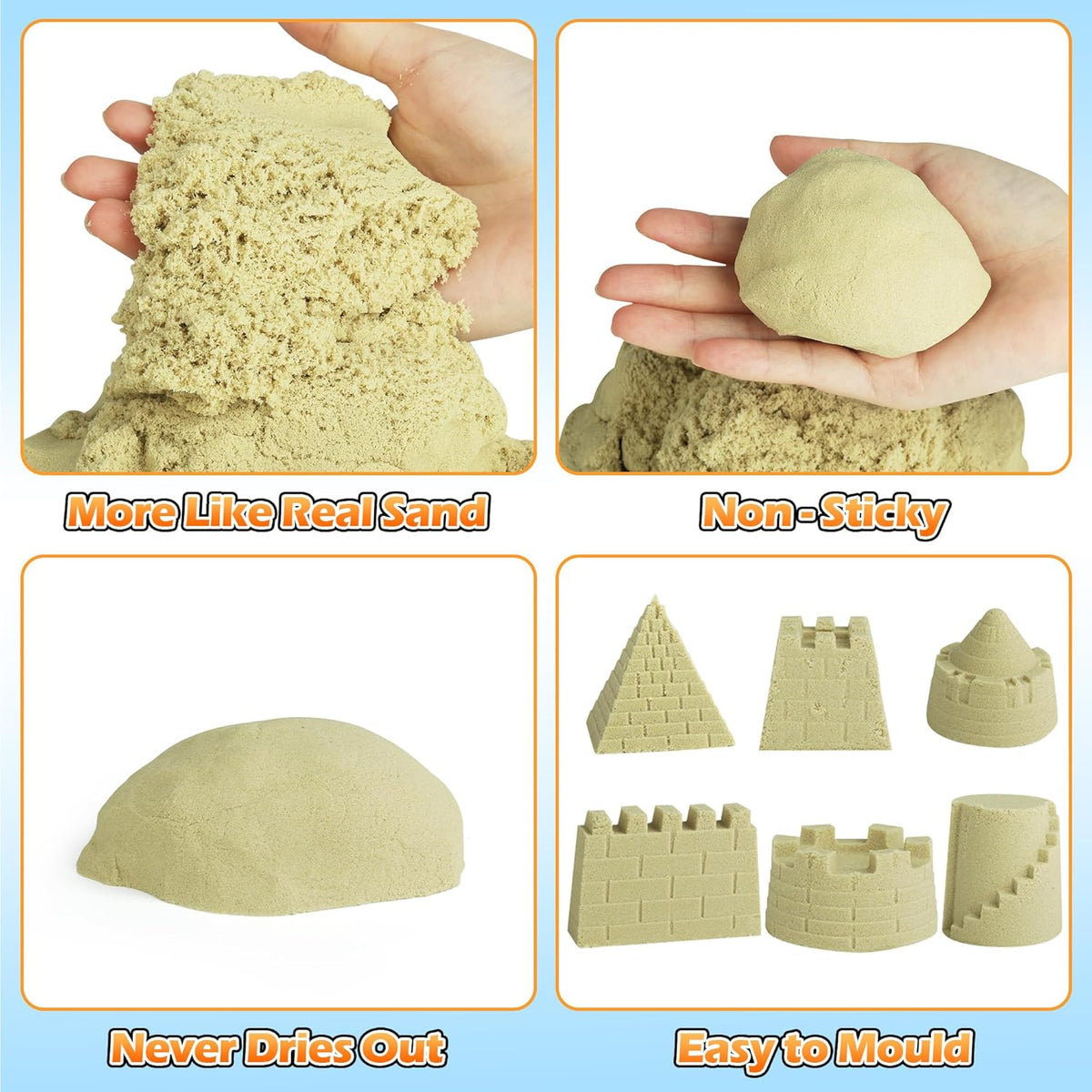 Helsort 37 Pcs Sand Construction Kit with Magic Sand, Sandbox - image 3