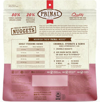 Primal Freeze Dried Raw Dog Food Nuggets, Turkey & Sardine Complete & Balanced Meal, Also Use as Topper or Treat, Premium, Healthy, Grain Free, High Protein Raw Dog Food, 14 oz
