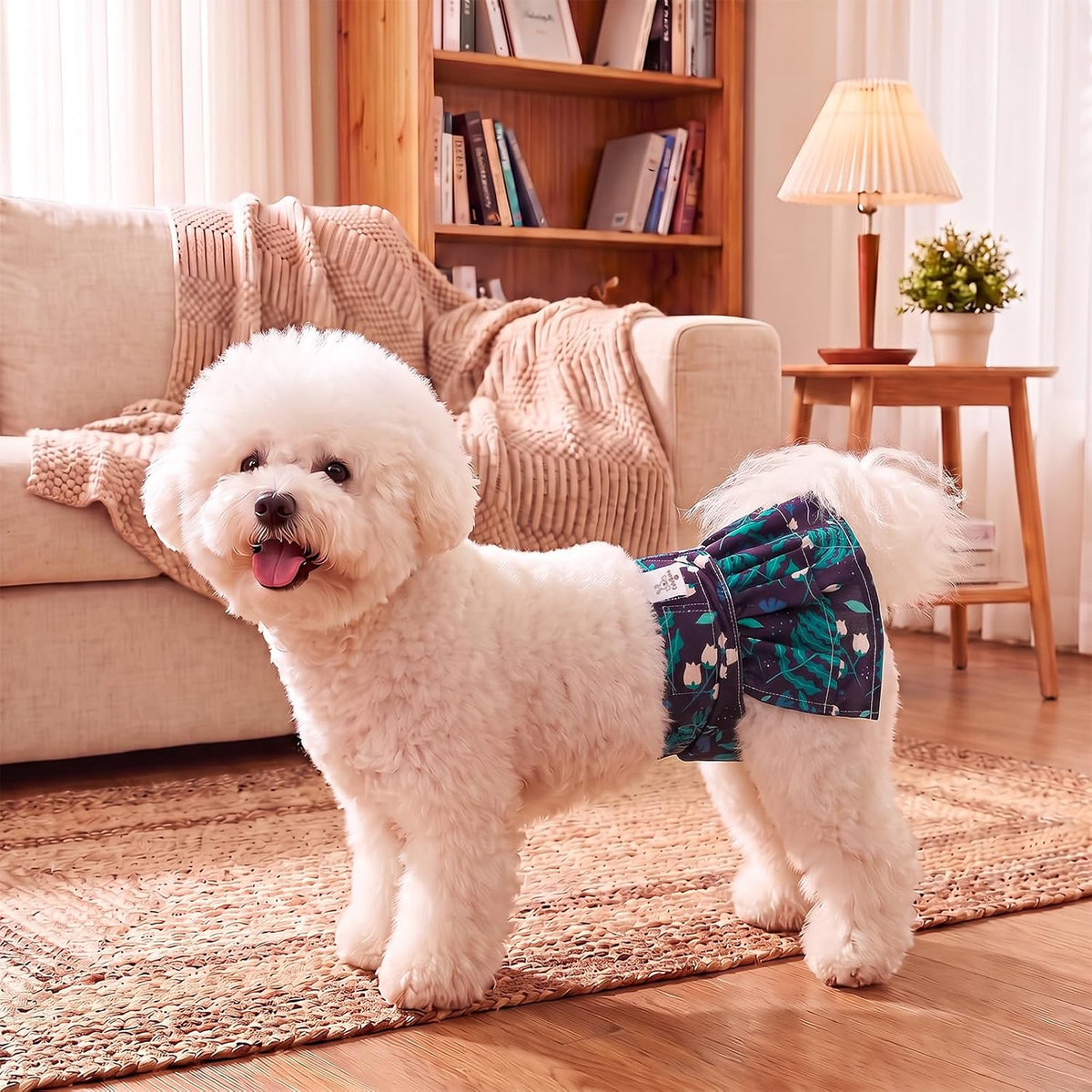 CuteBone Female Dog Diapers with Skirts 3 Pack Reusable Puppy Dresses - Retro florals skirts 3pcs / S - image 4
