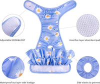 Washable Female Dog Diapers, Durable Pet Skirt for Dog Dress - Medium / Pink Green Blue - image 3