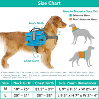 PetAmi Dog Backpack for Medium Large Dogs, Hiking Saddle Bag - Large / Blue - image 3