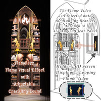 Dolphin Island DIY book nook kit built as a magic library with flame effect - view 2
