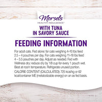 Wellness Healthly Indulgence Morsels Adult Wet Cat Food, Natural, Protein-Rich, Grain Free, 3 Ounce Pouch, 24 Pack, (Tuna)