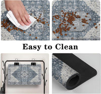 Dog Food Mat for Floors, Absorbent Pet Cat Food Bowl Mat - Bohemia 8 / 12"x20"+18"x24" - image 4