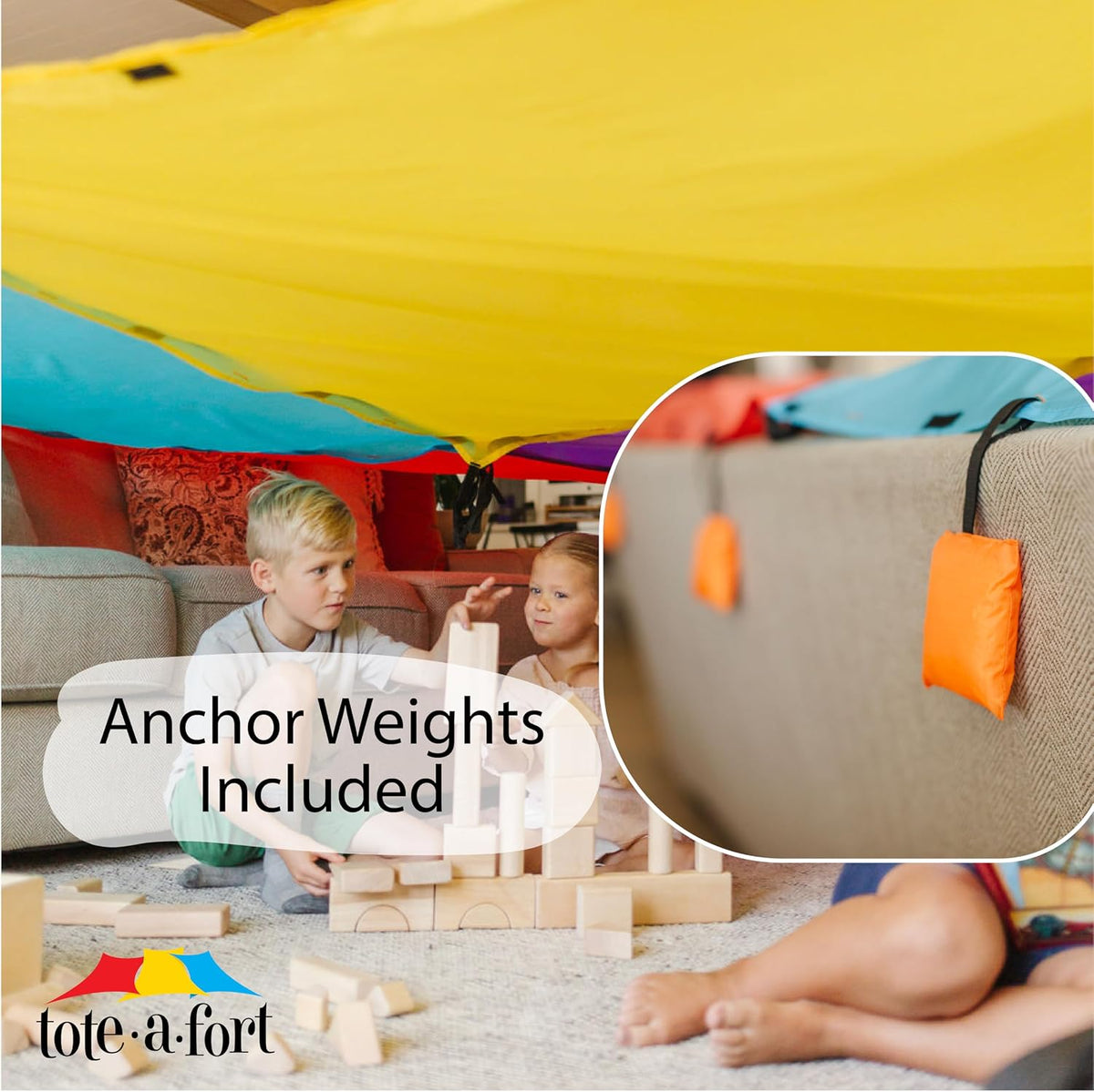 TOTEAFORT Original Blanket Fort Building Kit for Kids – Fun for Kids & Family - Original - image 4