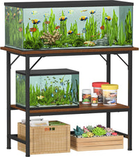 Snughome 10-20 Gallon Fish Tank Stand - Rustic Brown / 40 Gal-2 Tier