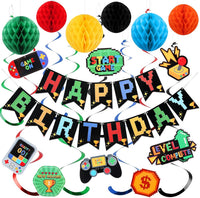 YEOCU Birthday Decorations - Rainbow / videogame