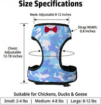 Adjustable Chicken Harness Diaper - Small / Camouflage blue - image 2