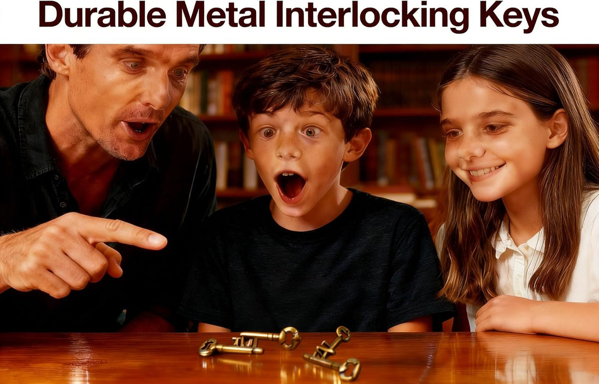 MAGIKON Metal Brain Teaser, Traditional Keys Shaped Puzzle Toy – Fun for Kids & Family - Normal (Pack of 2) - image 2
