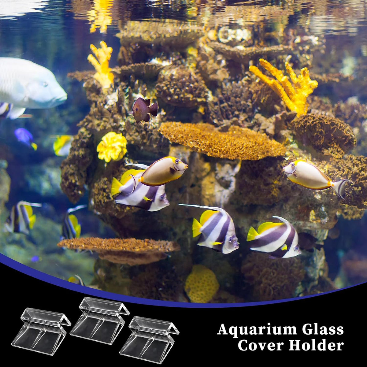 Sliverdew 6 PCS Aquarium Lid Clips, Plastic Fish Tank Cover - for 10mm thickness - image 4