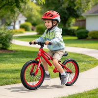 16 Inch Balance Bike for Big Kids Aged 4-8 Boys & Girls – Fun for Kids & Family - Red - image 2